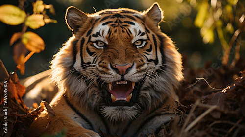 Close up of tiger in wild life.