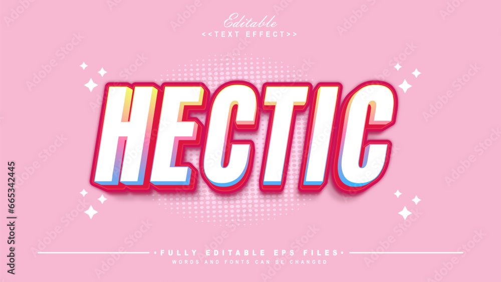 editable 3d hectic text effect/typhography logo editable 3d hectic text effect/typhography logo