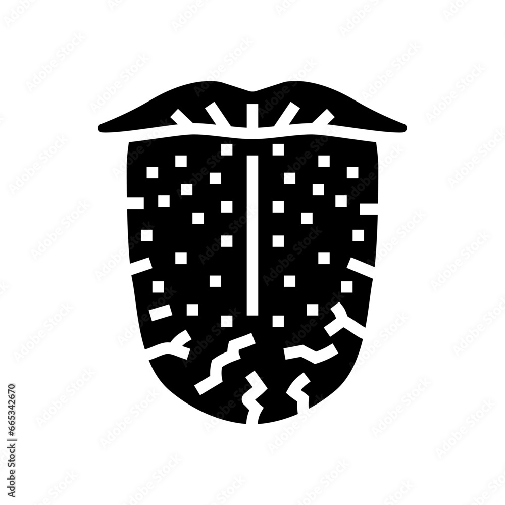 dry mouth throat disease symptom glyph icon vector. dry mouth throat
