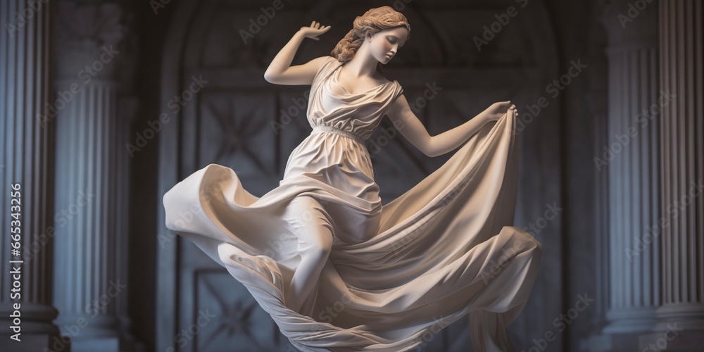 Marble statue of a ballerina. Marble statue of a ballerina.