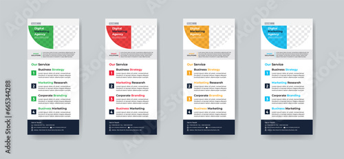 Modern creative corporate business dl flyer or rack card layout concept background flyer brochure cover template for grow up your business to the next level