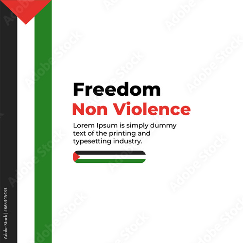 palestinian peace social media template