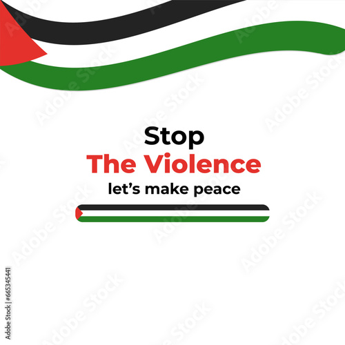 palestinian peace social media template