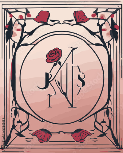 Vector Illustrator Rose, logo of Craft A Poem Inspired By The Fragrance Of A Rose Garden, Using Vivid Sensory Details To Convey Its Scent And Atmosphere