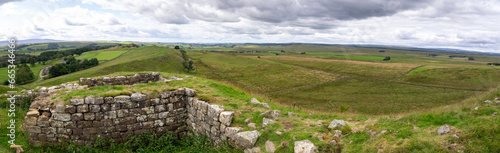 Fotografie panoramic view from an ancient Roman defensive turret near Winshields Crags on H