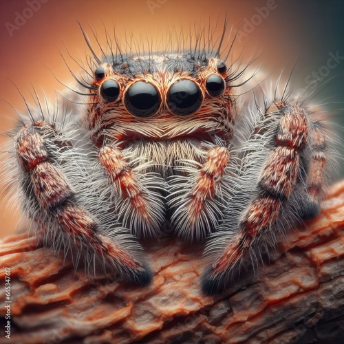 spider on the wood