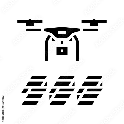 environmental survey drone glyph icon vector. environmental survey drone sign. isolated symbol illustration