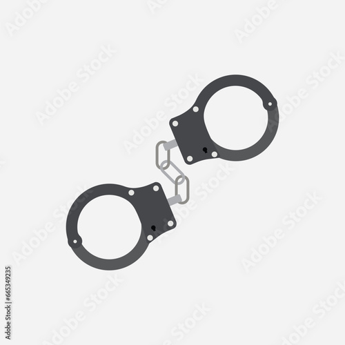 Handcuffs Icon. Law And Justice Symbol. Vector Illustration.