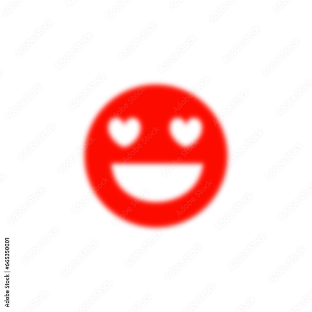Y2K blurred red emoji with smiling lovely face Y2K blurred red emoji with smiling lovely face