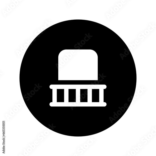 balcony circular glyph icon