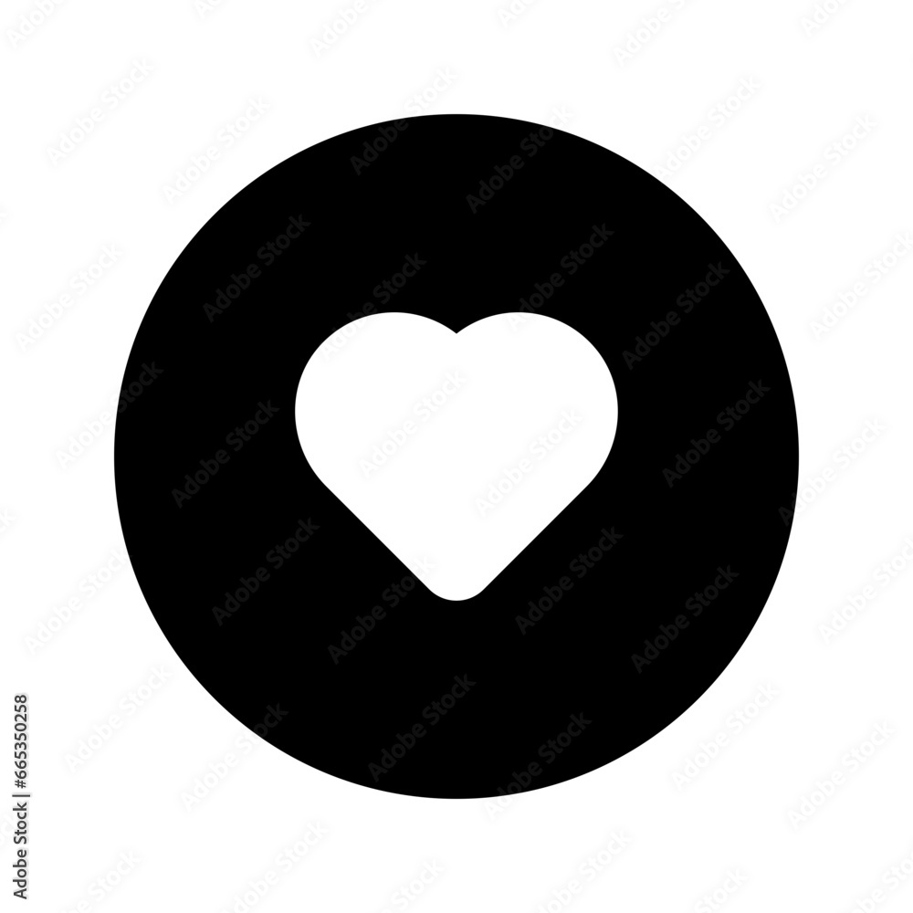 heart circular glyph icon heart circular glyph icon