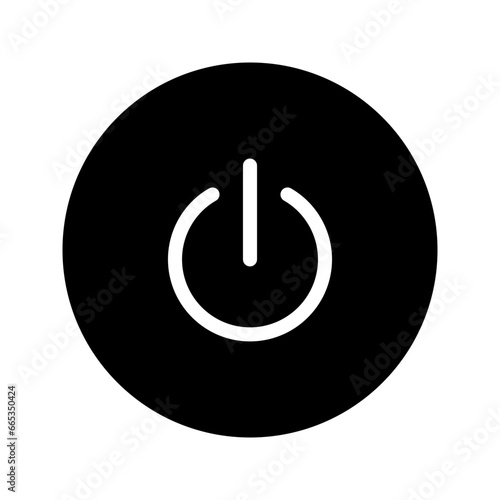 power off circular glyph icon
