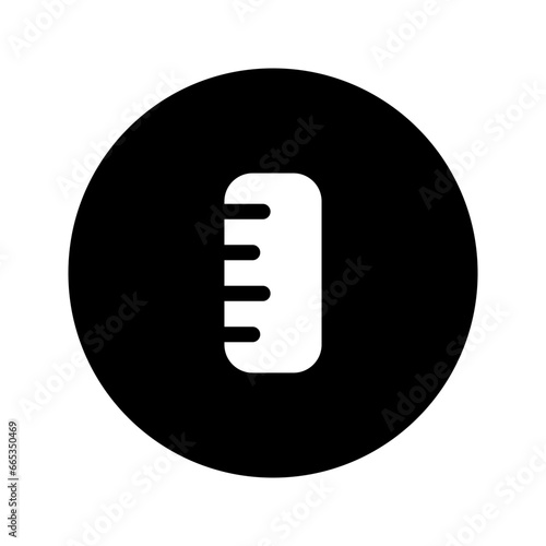 ruler circular glyph icon