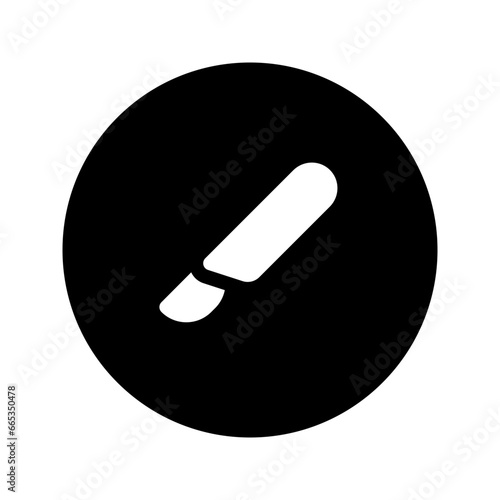 scalpel circular glyph icon