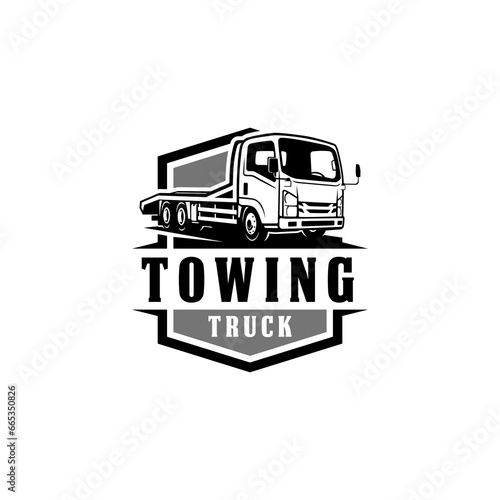 towing truck vector logo illustration