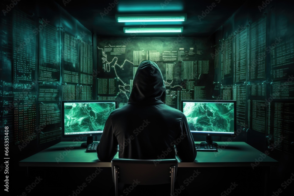 Ethical hackers penetration testing Cybersecurity and data protection. Hacker attack prevention - obrazy, fototapety, plakaty 