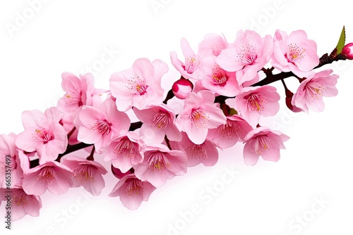 Sakura flowers isolated on white background. © Khalada