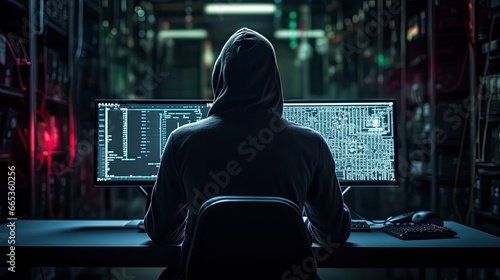 Hacker. A glimpse into the world of cyber conspiracies. photo