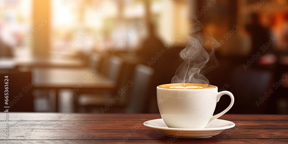 Morning elixir. Cup of espresso on wooden table. Cafe charm. Cappuccino magic in vintage atmosphere. Brewed perfection. Tea cups in soft morning light Morning elixir. Cup of espresso on wooden table. Cafe charm. Cappuccino magic in vintage atmosphere. Brewed perfection. Tea cups in soft morning light