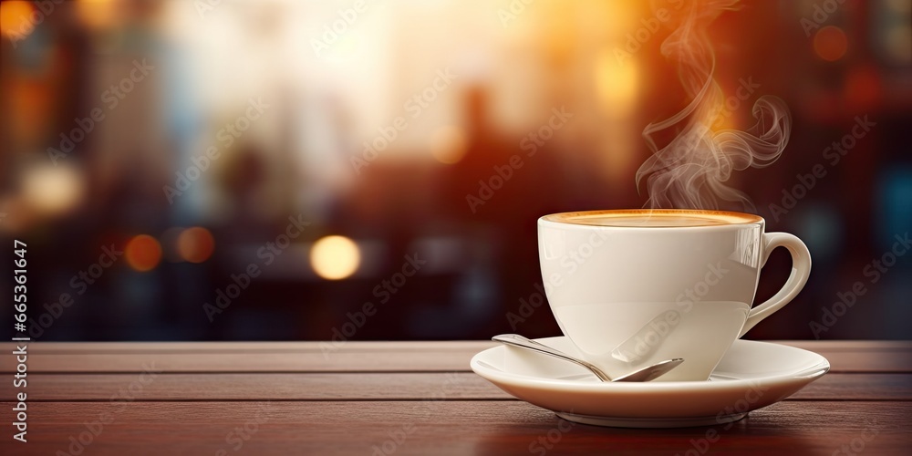 Morning elixir. Cup of espresso on wooden table. Cafe charm. Cappuccino magic in vintage atmosphere. Brewed perfection. Tea cups in soft morning light Morning elixir. Cup of espresso on wooden table. Cafe charm. Cappuccino magic in vintage atmosphere. Brewed perfection. Tea cups in soft morning light