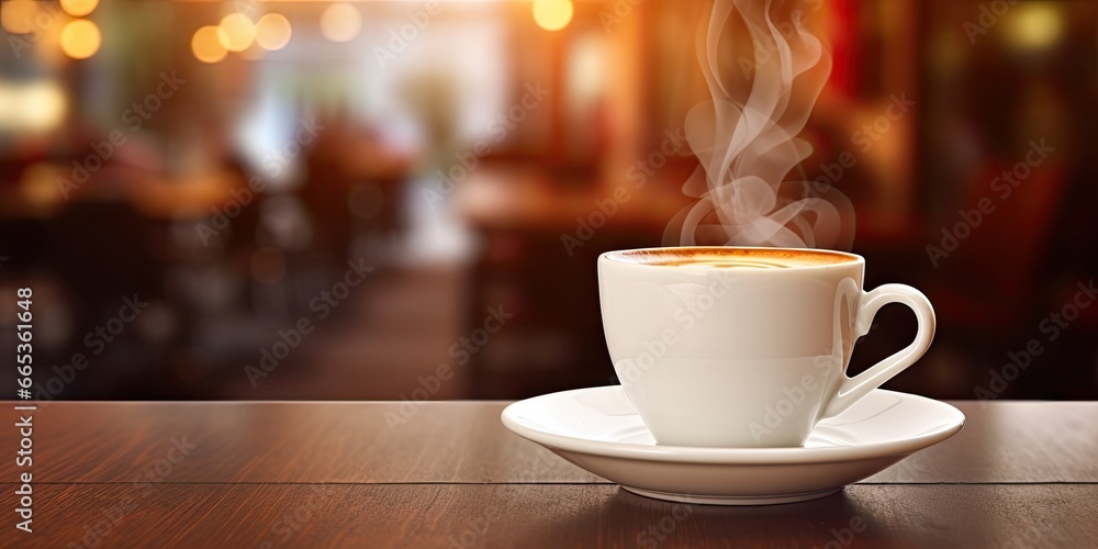 Morning elixir. Cup of espresso on wooden table. Cafe charm. Cappuccino magic in vintage atmosphere. Brewed perfection. Tea cups in soft morning light Morning elixir. Cup of espresso on wooden table. Cafe charm. Cappuccino magic in vintage atmosphere. Brewed perfection. Tea cups in soft morning light