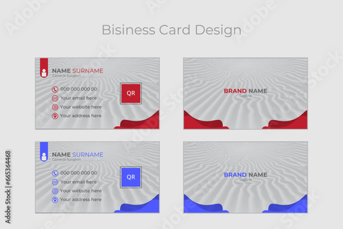 Red color visiting card