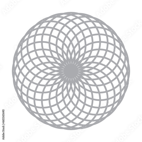Abstract sphere geometric vector design