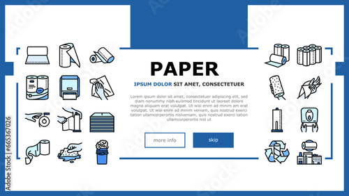 paper towel roll kitchen landing web page vector. tissue toilet, hygiene napkin, white clean, hand wipe, wet stroke, bathroom dispenser paper towel roll kitchen Illustration