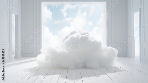 Cinema graph of fluffy cloud