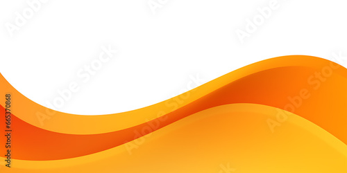 Dynamic fluid waves orange frame border