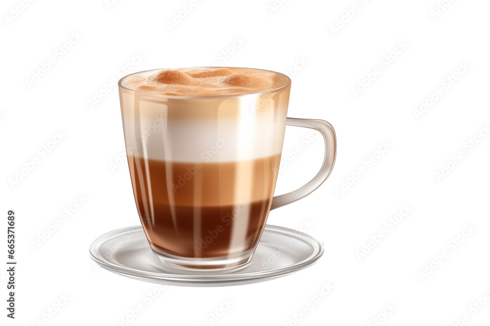 cup of hot coffee with milk Cream isolated on transparent white background PNG cup of hot coffee with milk Cream isolated on transparent white background PNG