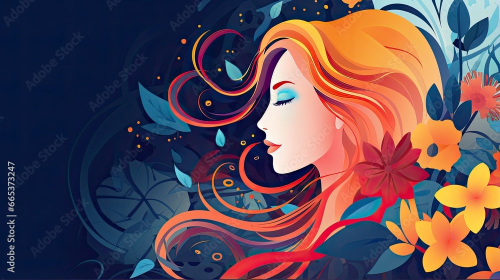 illustrations women's day theme background design.