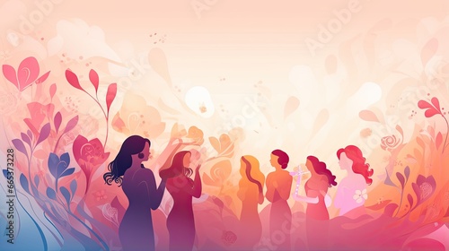 illustrations women's day theme background design.