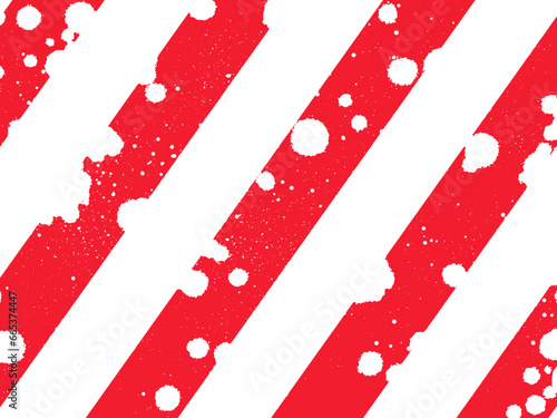 赤と白の擦れた斜めのストライプ模様　4：3