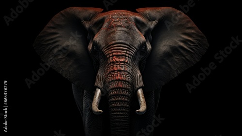 Beautiful an elephant. moon light. © Zahid