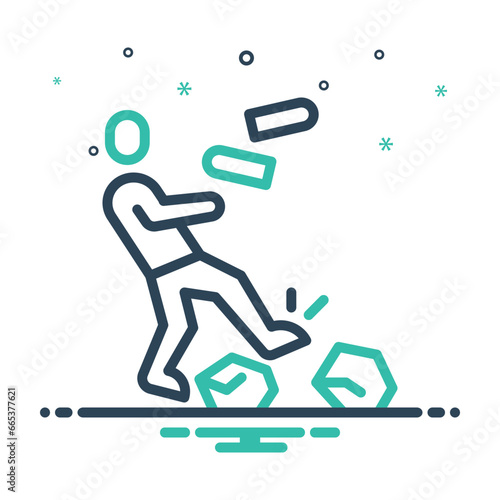 Mix icon for careful