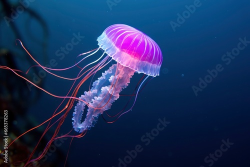 Mauve stinger purple jellyfish. © MdHafizur