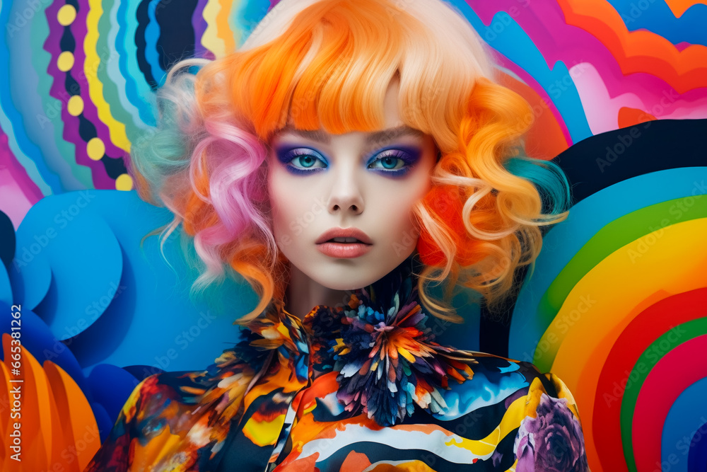 Fototapeta premium Chic and Empowered. The Inspiring Woman in Blazewave Fashion. AI Generated