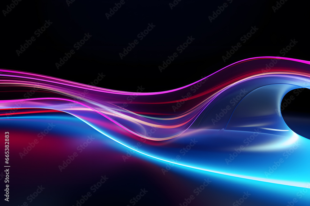 ネオンカラーのウェーブ背景|neon wave.Abstract digital background.Generative AI ネオンカラーのウェーブ背景|neon wave.Abstract digital background.Generative AI