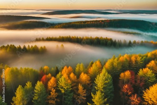 Aerial photography of autumn forests © birdmanphoto