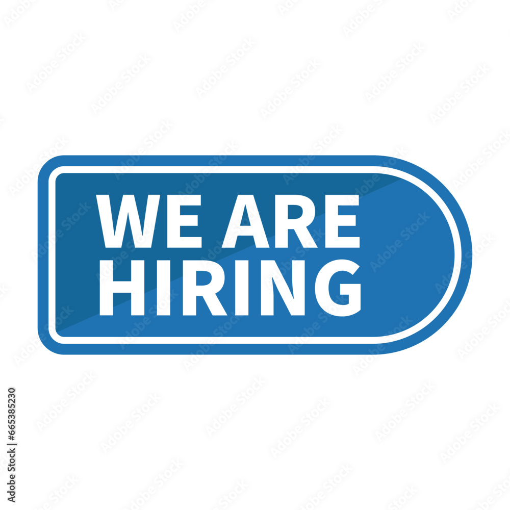 We Are Hiring In Blue Rectangle Rounded Shape With White Line For Advertising Member Subscription
We Are Hiring In Blue Rectangle Rounded Shape With White Line For Advertising Member Subscription