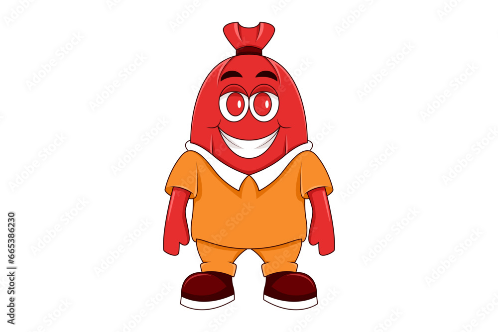Cute Sausage Character Design Illustration Cute Sausage Character Design Illustration