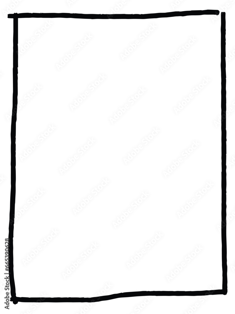Frame border hand drawn shape icon for decorative vintage doodle element for design in vector illustration Frame border hand drawn shape icon for decorative vintage doodle element for design in vector illustration