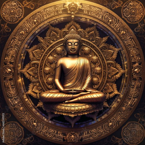 symbol of Buddhism. AI Generated