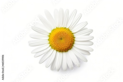 Common daisy isolated on white background. © MdHafizur