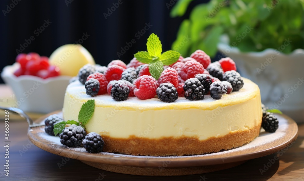 Lemon Cheesecake with Fresh Berries. Lemon Cheesecake with Fresh Berries.
