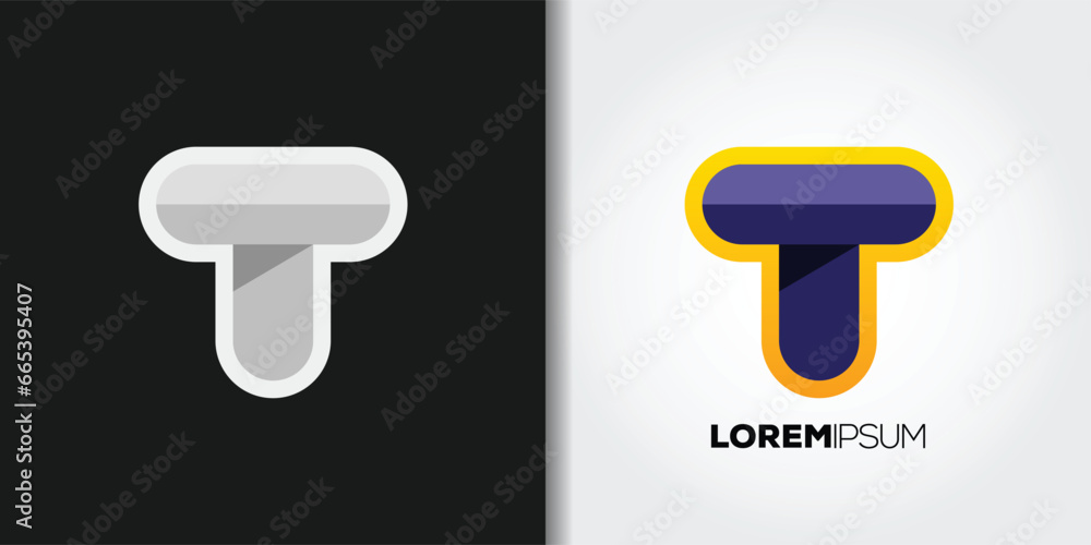modern letter t logo modern letter t logo