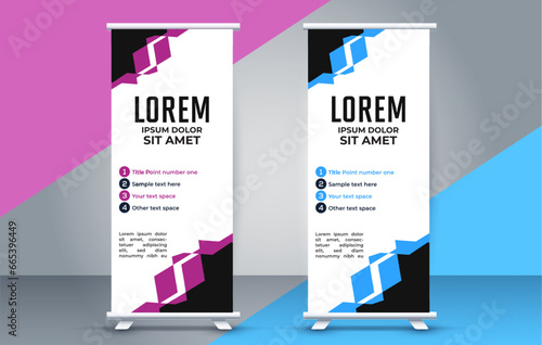 professional business roll up display standee template design
