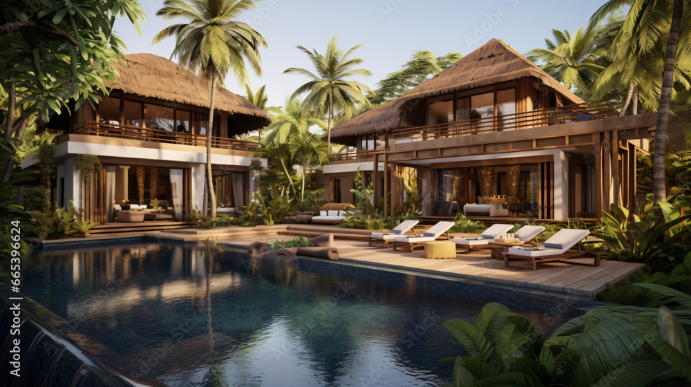 A tropical villa