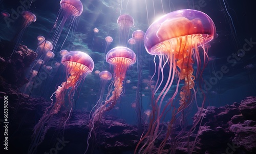 jelly fish in the water © Yi_Studio